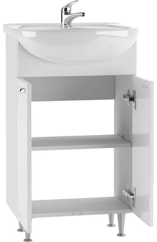 Комплект для ванной KABINKA.KZ Адай (шкаф, тумба под раковину, раковина) белый