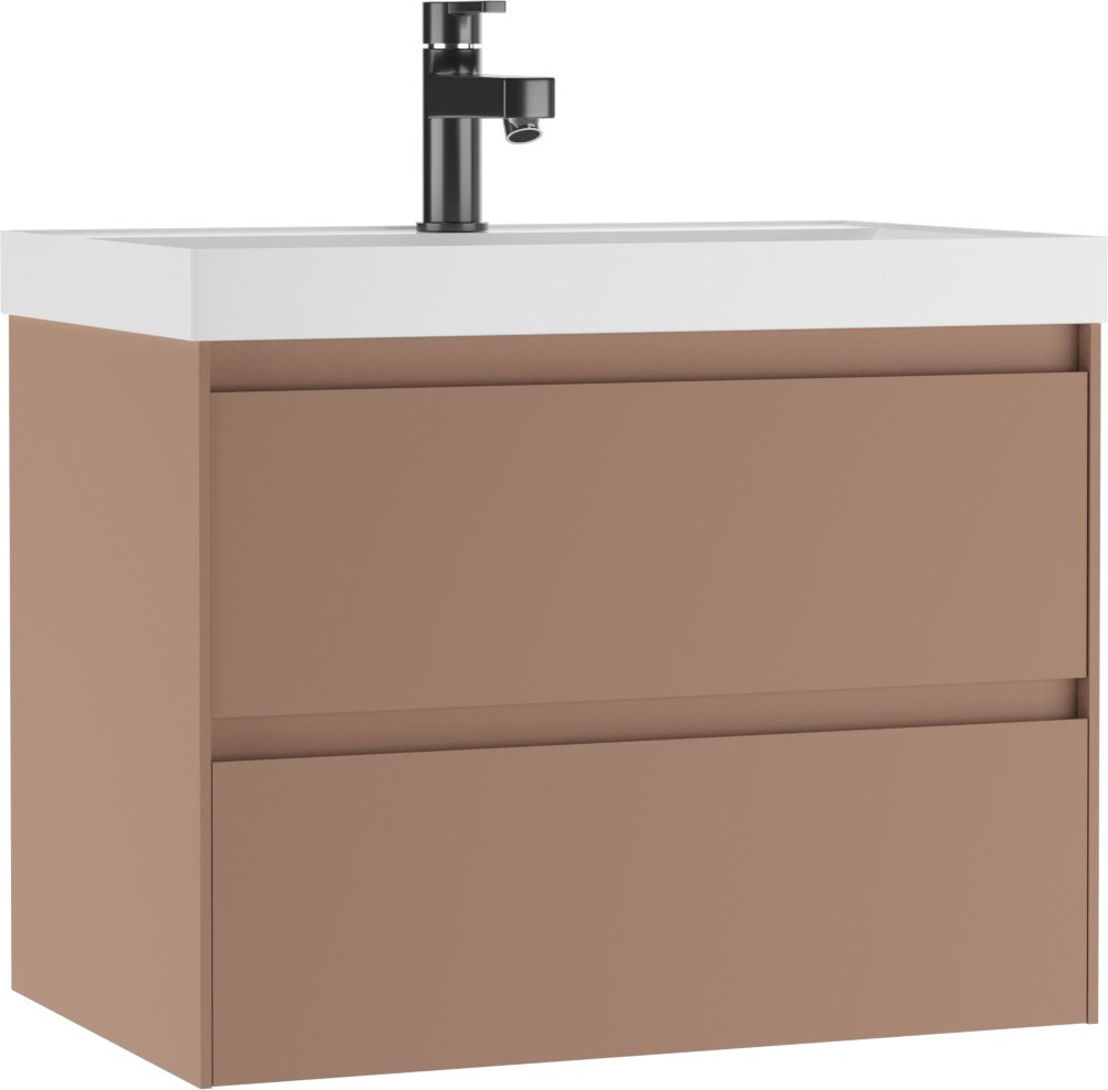 Комплект для ванной KABINKA.KZ Лион (тумба под раковину, зеркало, раковина) бежевый