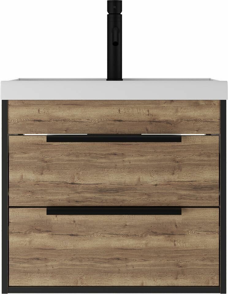 Комплект для ванной KABINKA.KZ Байтерек (шкаф, тумба под раковину, раковина) коричневый