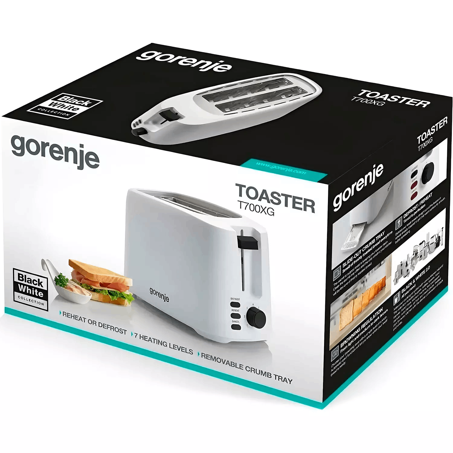 Тостер Gorenge T700XG белый