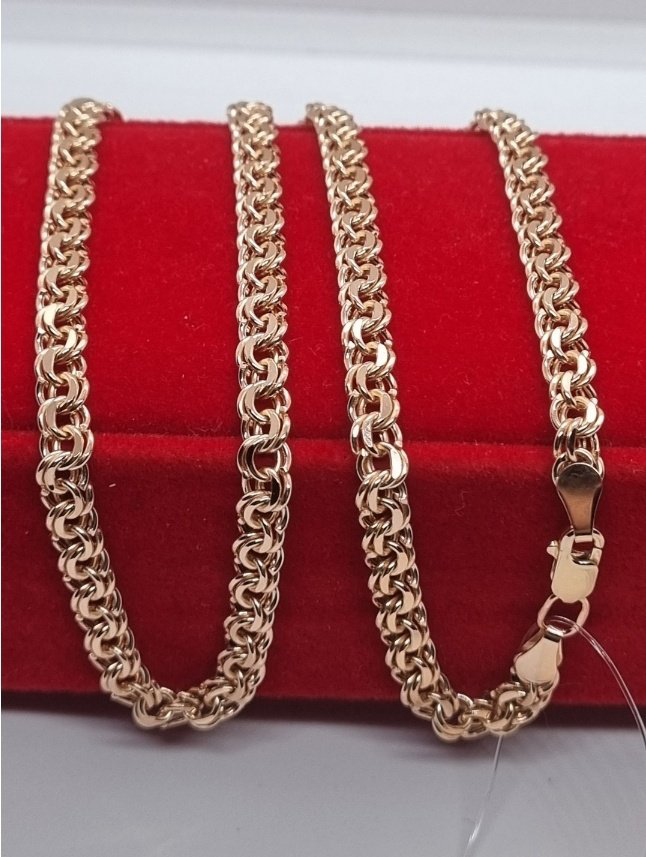 Цепь Zhanar Gold ZHA84_698 длина 60 см, вес 11.88 г золото, плетение бисмарк купить,1030000