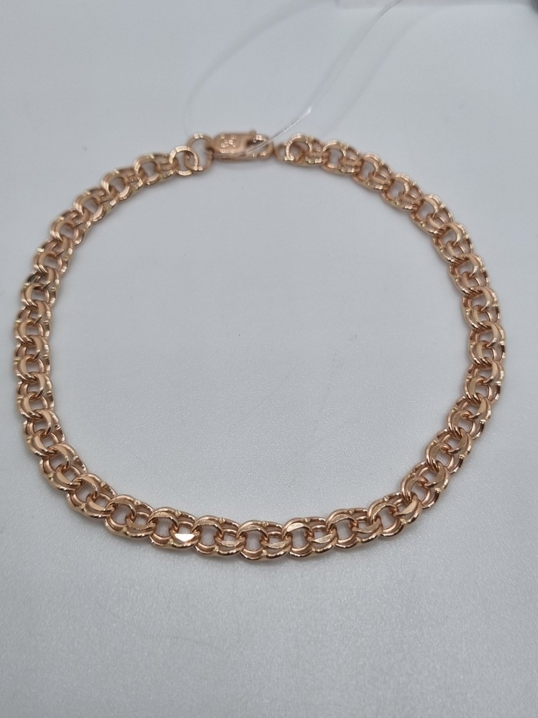 Браслет Zhanar Gold ZHA84-587 длина 19 см, вес 3.56 г золото, плетение бисмарк купить,284800