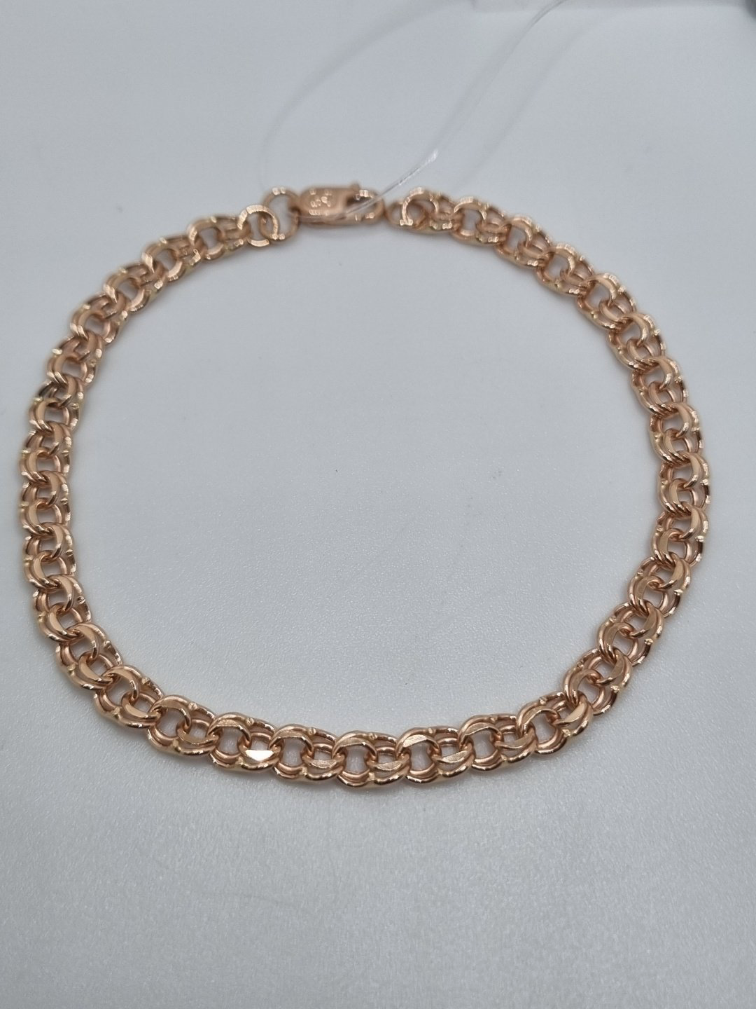 Браслет Zhanar Gold ZHA84-587 длина 19 см, вес 3.56 г золото, плетение бисмарк купить,284800