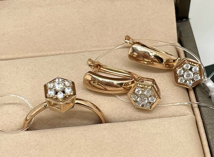 Exclusive Gold Aij276 вес 3.4 г золото, фианит купить,NaN