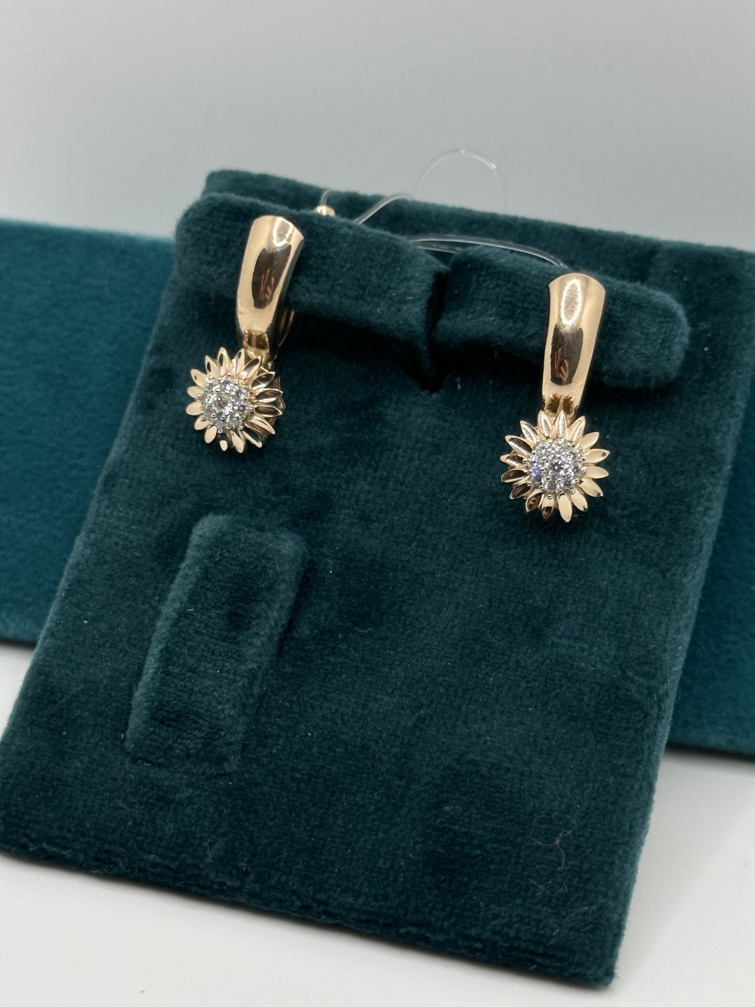 Серьги Алтын А00176 вес 2.61 г золото, фианит купить,NaN