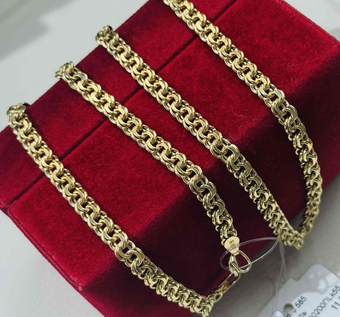 Цепь Exclusive Gold Aij425 длина 55 см, вес 11.27 г золото, плетение бисмарк