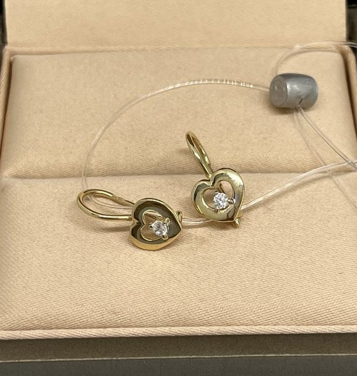 Серьги Exclusive Gold Aij287 вес 0.97 г золото, без вставок
