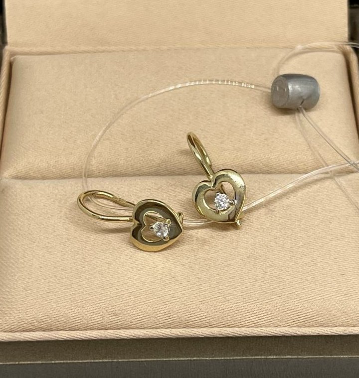 Серьги Exclusive Gold Aij287 вес 0.97 г золото, без вставок купить,80900