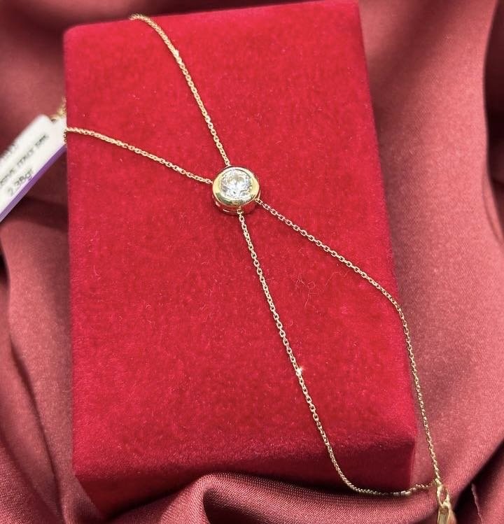 Браслет Exclusive Gold Aij414 длина 18 см, вес 2.38 г золото, плетение якорное купить,NaN