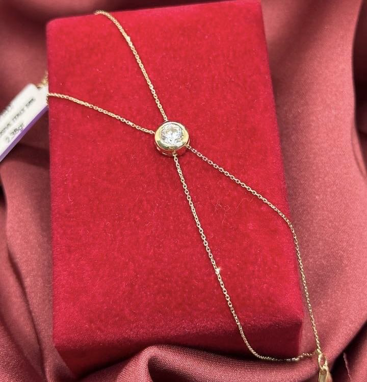 Браслет Exclusive Gold Aij414 длина 18 см, вес 2.38 г золото, плетение якорное купить,NaN