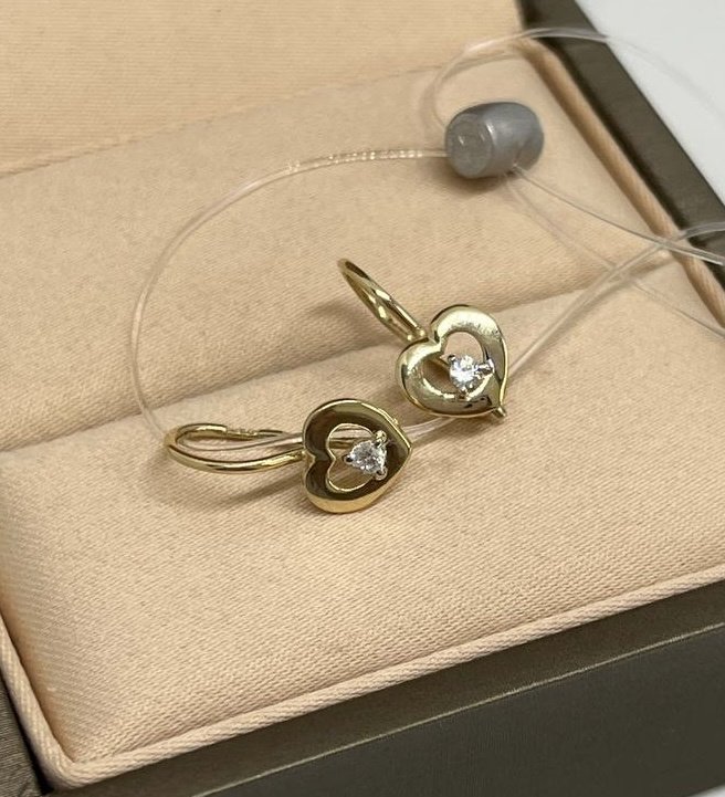 Серьги Exclusive Gold Aij287 вес 0.97 г золото, без вставок
