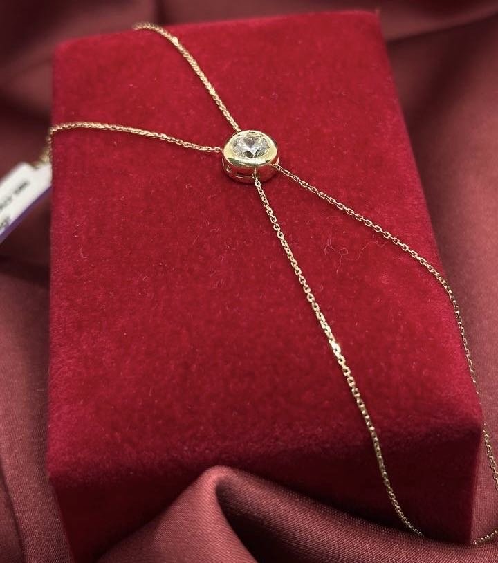 Браслет Exclusive Gold Aij414 длина 18 см, вес 2.38 г золото, плетение якорное купить,NaN