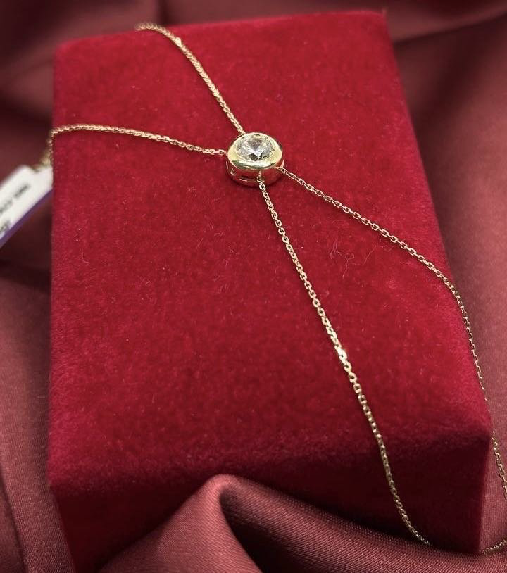 Браслет Exclusive Gold Aij414 длина 18 см, вес 2.38 г золото, плетение якорное купить,NaN