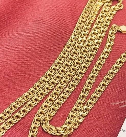Цепь Exclusive Gold 017399 длина 60 см, вес 6.6 г золото, плетение бисмарк купить,500000