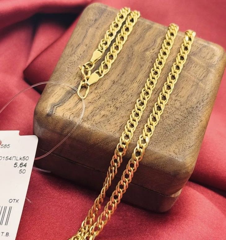 Цепь Exclusive Gold 018389 длина 50 см, вес 5.64 г золото, плетение ромб купить,420200