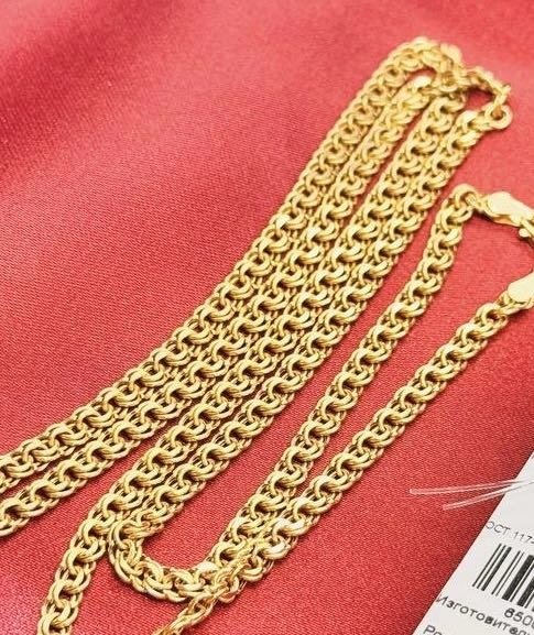 Цепь Exclusive Gold 017399 длина 60 см, вес 6.6 г золото, плетение бисмарк купить,500000