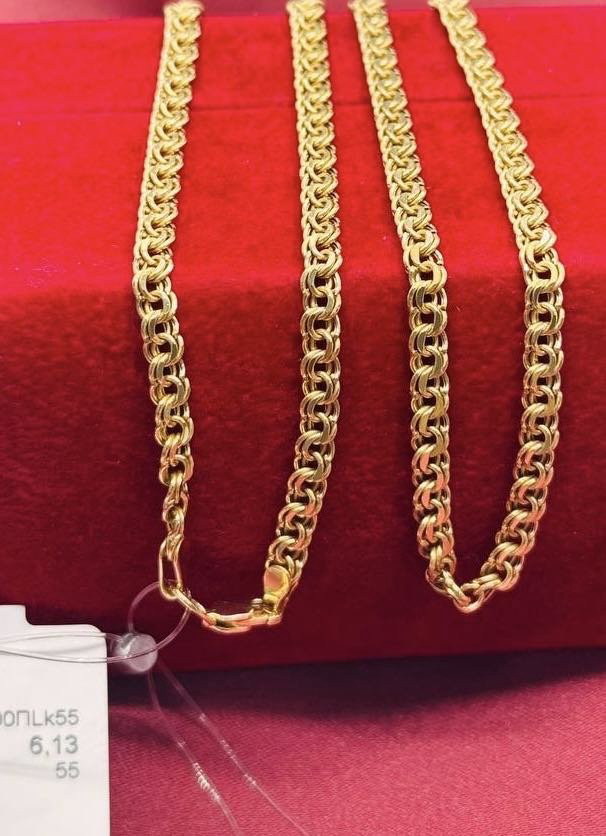 Цепь Exclusive Gold 01928 длина 55 см, вес 6.13 г золото, плетение бисмарк купить,470000