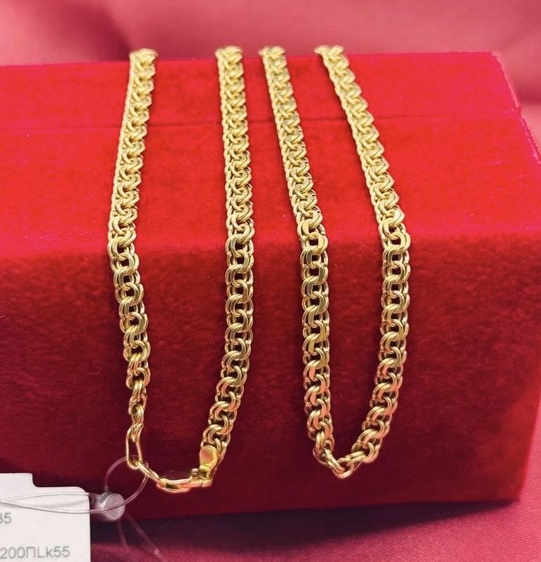 Цепь Exclusive Gold Aij417 длина 55 см, вес 6.13 г золото, плетение бисмарк