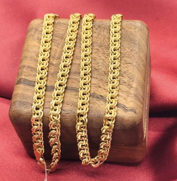 Цепь Exclusive Gold Aij418 длина 55 см, вес 11.02 г золото, плетение бисмарк купить,823700