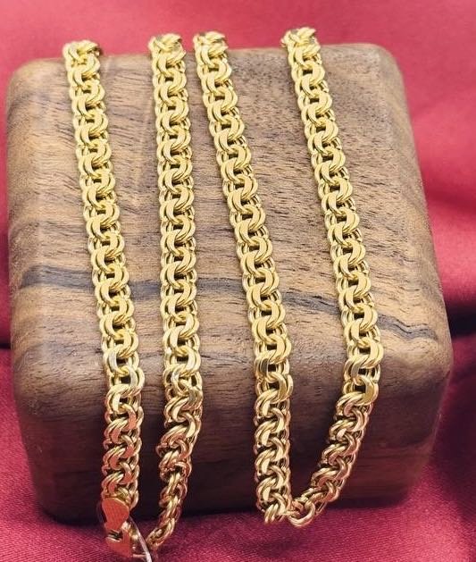 Цепь Exclusive Gold Aij418 длина 55 см, вес 11.02 г золото, плетение бисмарк купить,823700