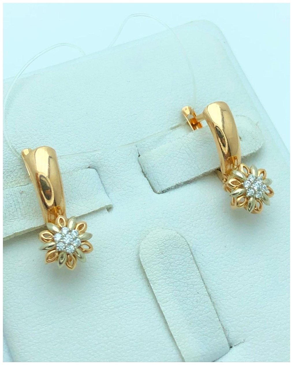 Серьги GOLD TRADE Ж1061 вес 2.3 г золото, фианит купить,168950