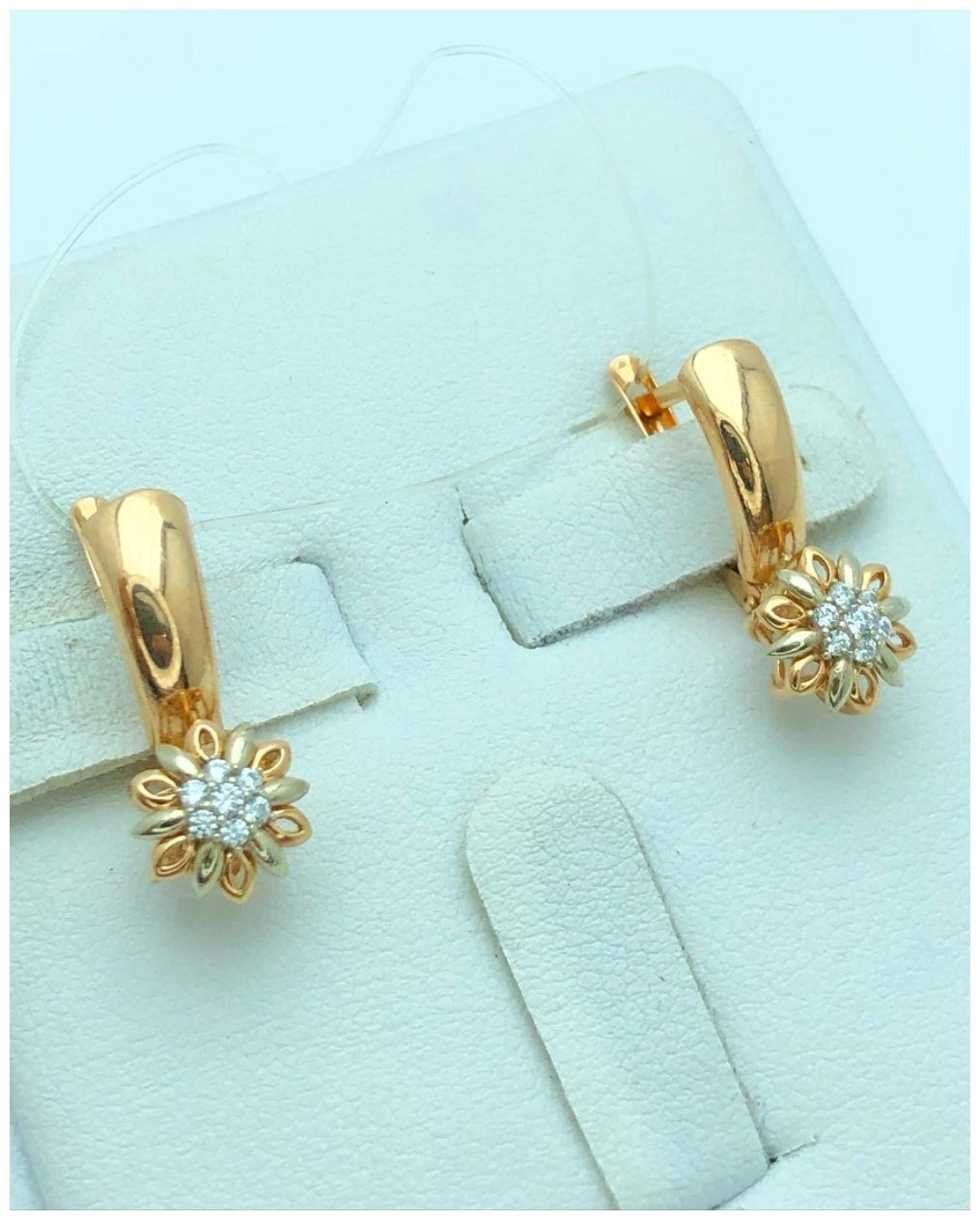 Серьги GOLD TRADE Ж1061 вес 2.3 г золото, фианит купить,168950