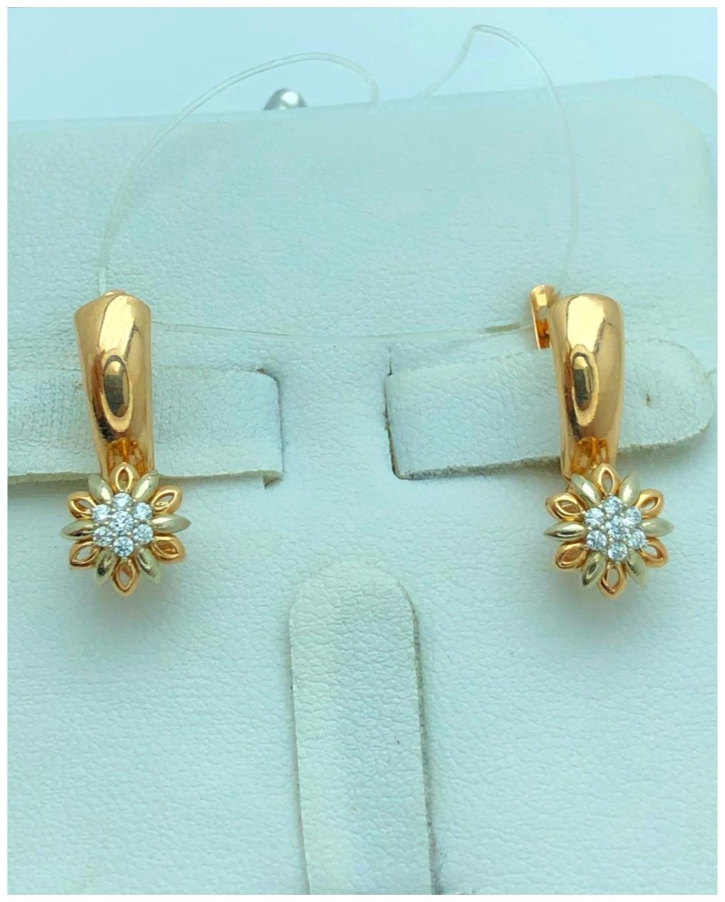 Серьги GOLD TRADE Ж1061 вес 2.3 г золото, фианит купить,168950