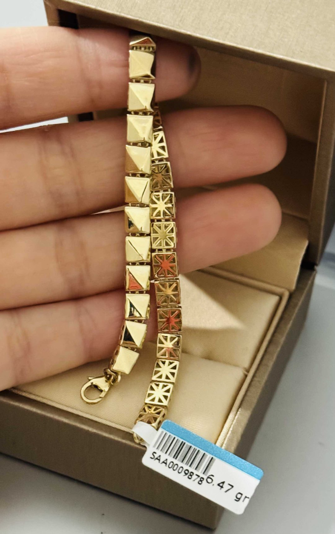 Браслет Exclusive Gold Aij341 длина 18.19 см, вес 6.47 г золото, плетение якорное купить,482450.00000000006