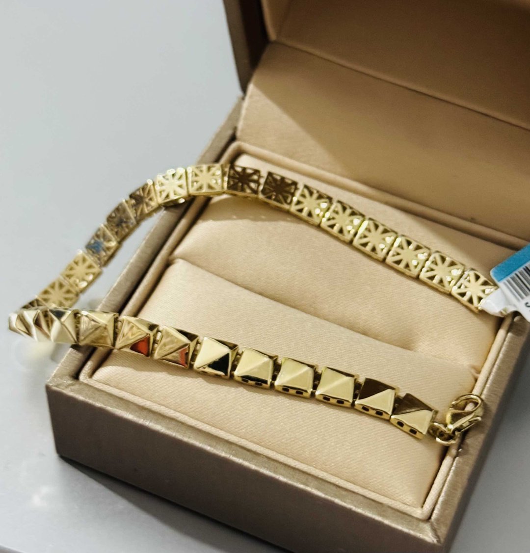 Браслет Exclusive Gold Aij341 длина 18.19 см, вес 6.47 г золото, плетение якорное купить,482450.00000000006