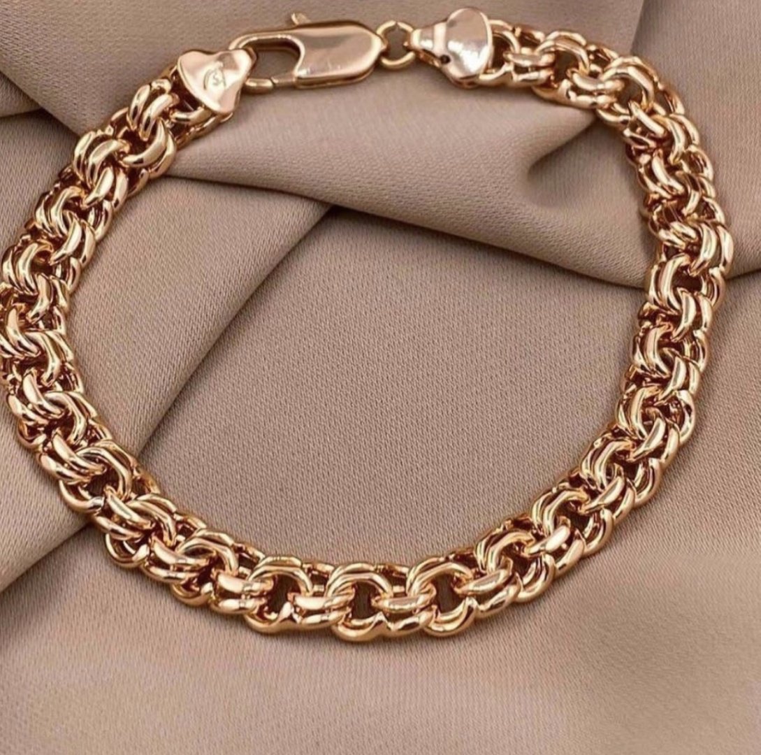 Браслет ADEMA GOLD 75959472 длина 18 см, вес 2.34 г золото, плетение бисмарк