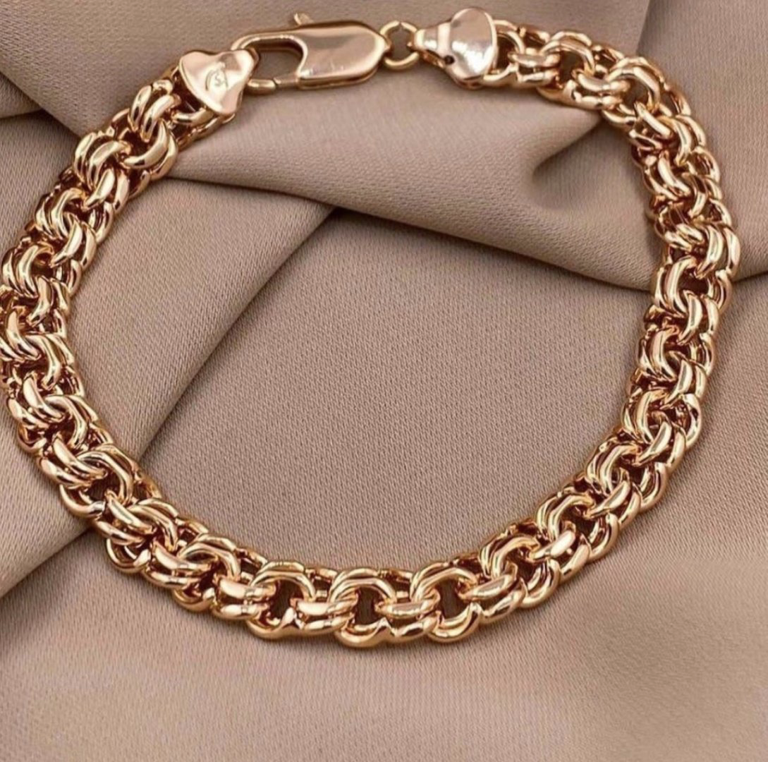 Браслет ADEMA GOLD 75959472 длина 18 см, вес 2.34 г золото, плетение бисмарк купить,171950