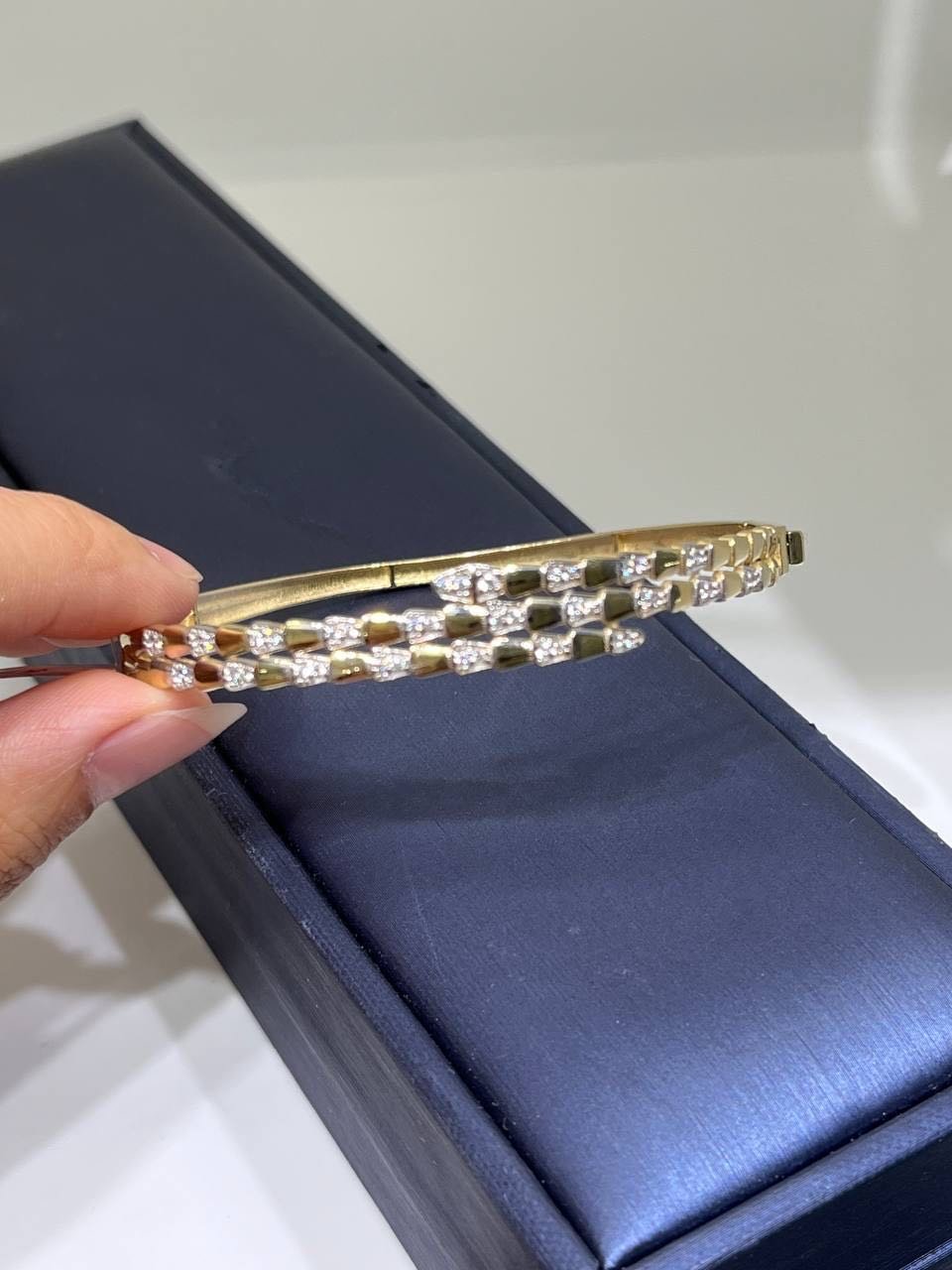 Браслет Exclusive Gold Aij298 длина 19 см, вес 8.2 г золото, плетение обод