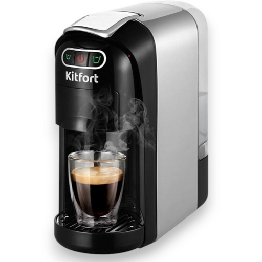 Кофеварка капсульно-рожковая Kitfort КТ-7508 black/grey
