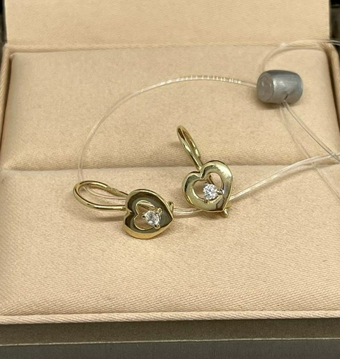 Серьги Exclusive Gold Aij287 вес 0.97 г золото, без вставок