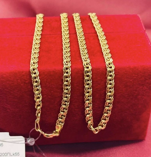 Цепь Exclusive Gold Aij417 длина 55 см, вес 6.13 г золото, плетение бисмарк