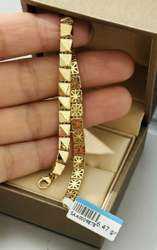 Браслет Exclusive Gold Aij341 длина 18.19 см, вес 6.47 г золото, плетение якорное