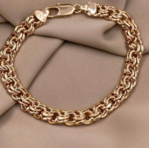 Браслет ADEMA GOLD 75959472 длина 18 см, вес 2.34 г золото, плетение бисмарк
