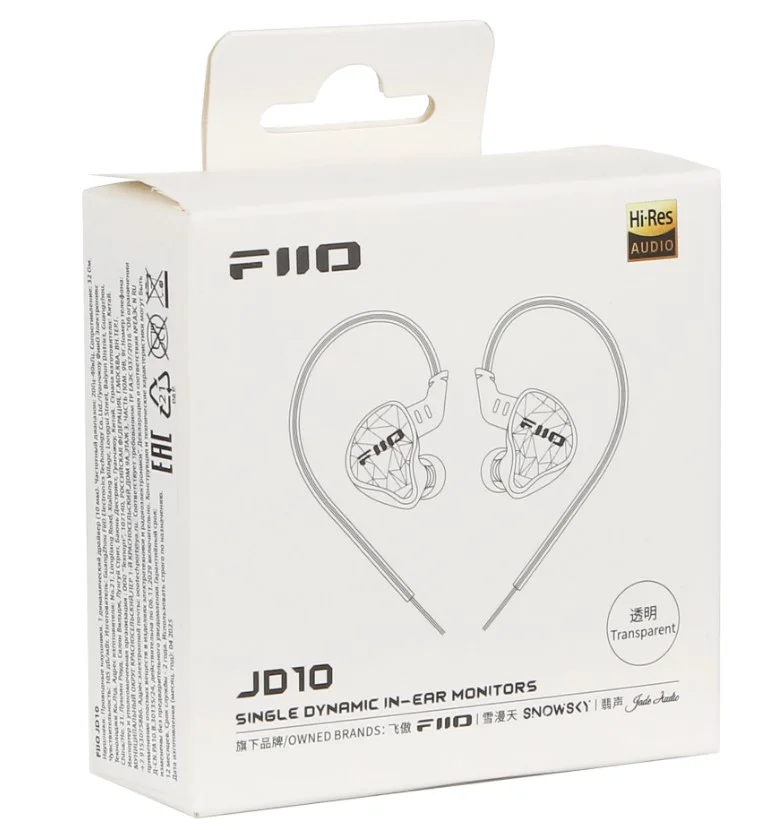 Гарнитура FiiO JD10 Transparent