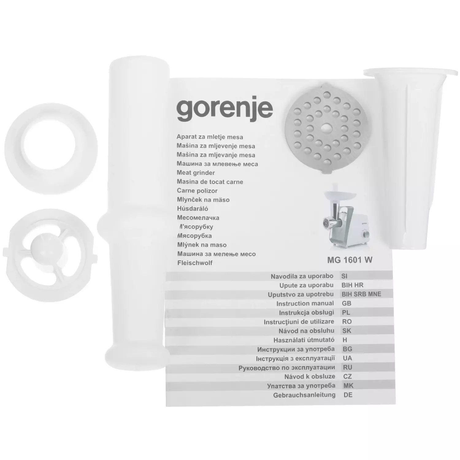 Мясорубка Gorenje MG 1601 W белая купить,NaN