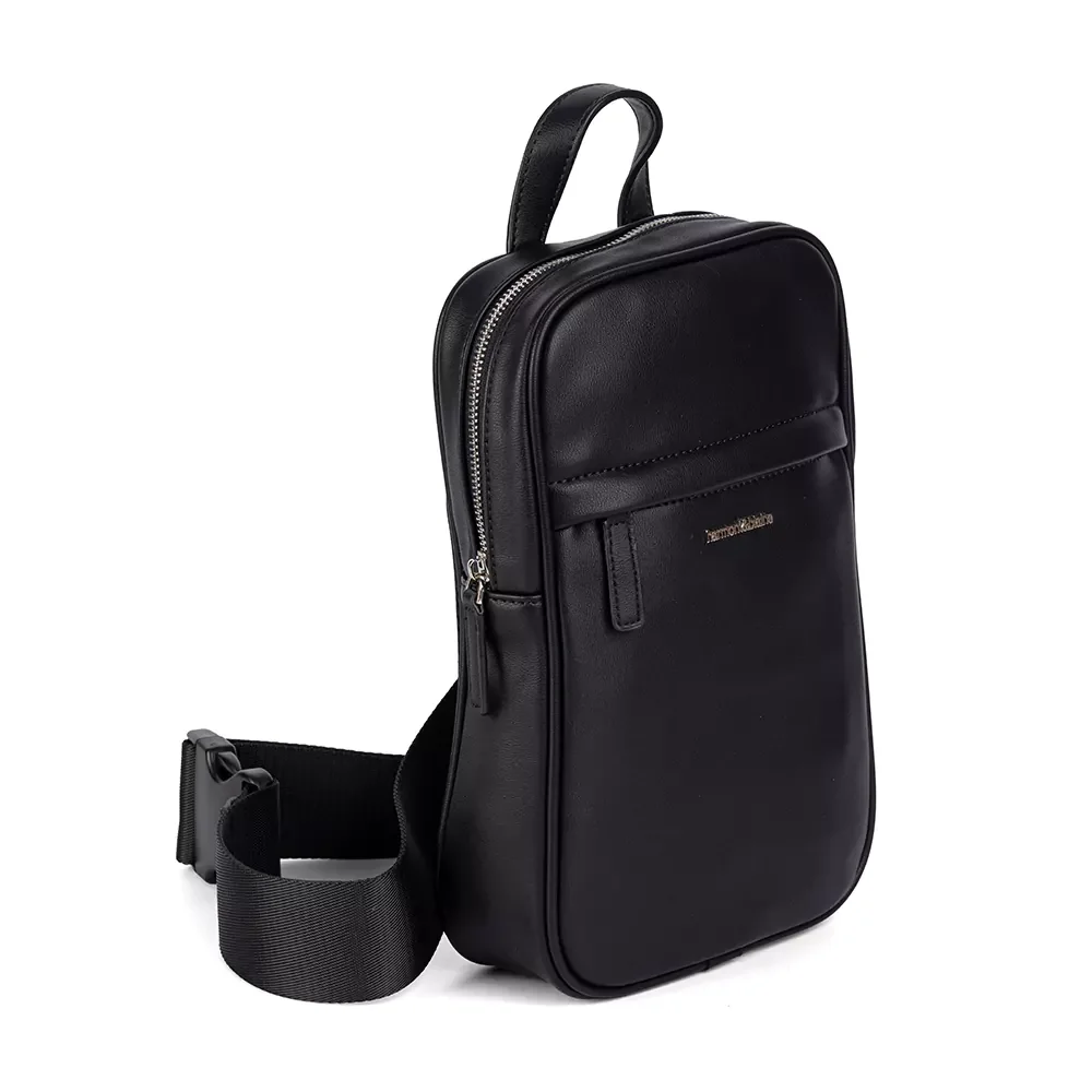 Сумка мужская Harmont & Blaine Chest Rig bag Grained Solid 003 черная купить,0