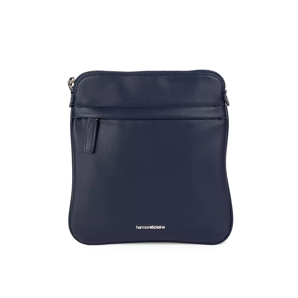 Сумка мужская Harmont & Blaine Flat crossbody bag Grained Solid 002 синяя