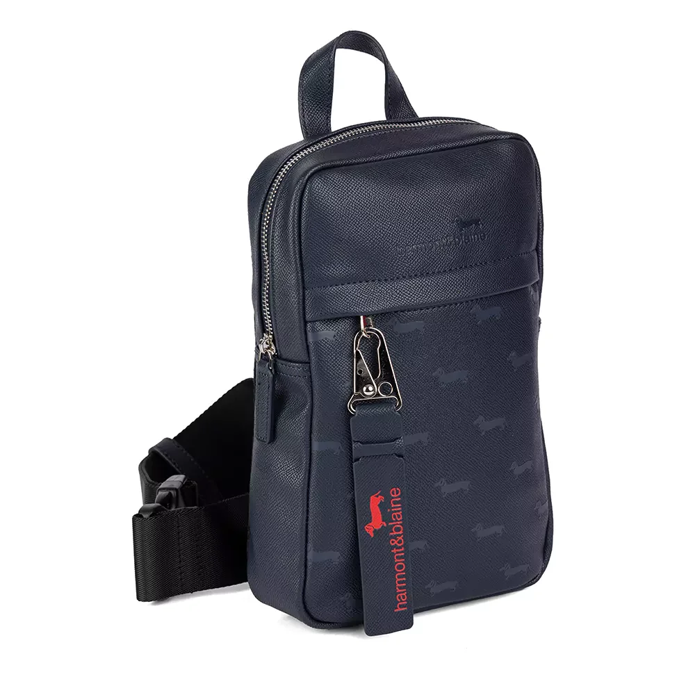 Сумка мужская Harmont & Blaine Chest Rig bag Blaine Allover 005 синяя купить,NaN