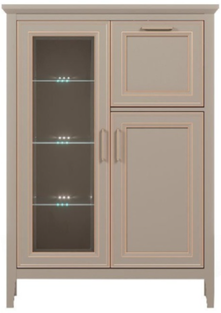 Тумба прикроватная БРВ Брест KOM1W1D1B серый 133х95х40см серый купить,NaN