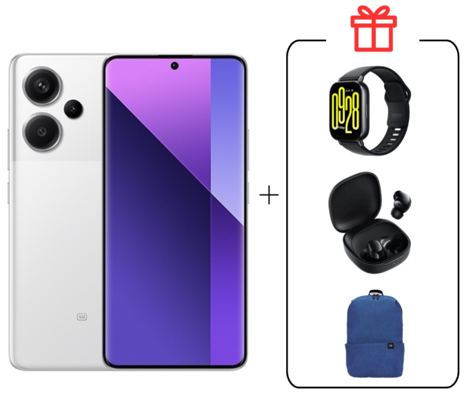 Смартфон Xiaomi Redmi Note 13 Pro+ 5G NFC 8/256GB Moonlight White + подарок купить,NaN