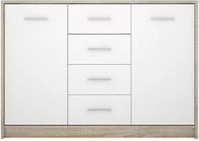 Комод Гербор Непо KOM4S белый-коричневый 118.50x33.50x83.5 см купить,NaN