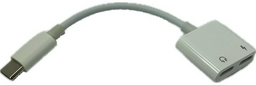 Переходник USB TypeC (F), USB TypeC (M), 0.118 м, белый