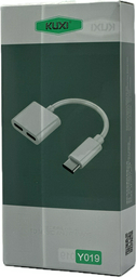 Переходник USB TypeC (F), USB TypeC (M), 0.118 м, белый