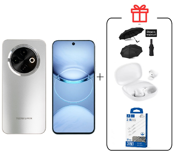 Смартфон Tecno Spark 30C 4/128Gb Titanium Gold+подарок купить,NaN