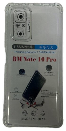 Чехол для Xiaomi Redmi Note 10 Pro прозрачный купить,274