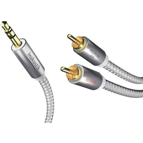 Кабель MiniJack-2RCA Inakustik Premium 1.5м серебристый